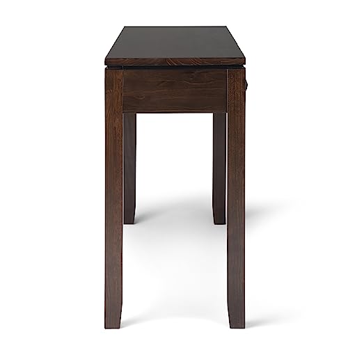SIMPLIHOME Cosmopolitan SOLID WOOD 60 Inch Wide Contemporary Console Sofa Table in Mahogany Brown, For the Living Room, Entryway and Bedroom SIMPLIHOME