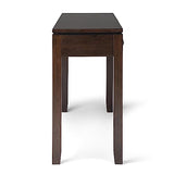 SIMPLIHOME Cosmopolitan SOLID WOOD 60 Inch Wide Contemporary Console Sofa Table in Mahogany Brown, For the Living Room, Entryway and Bedroom SIMPLIHOME