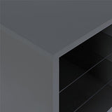 Ameriwood Home Lumina Fireplace TV Stand for TVs up to 70 Inch, Replaceable Electric Fireplace Insert Heater, Remote Control, Timer, Color Changing LED Lights, Crystal Ember Flames, Graphite Gray Ameriwood Home