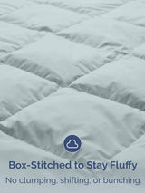Full Size, Navy Blue/SkyBlue Alternative Down Comforter - Warm, Lightweight & Breathable Hotel Quality Bedding Set for Men, Women, Kids & Teens - All Season Cooling Microfiber Duvet Insert Comforter CGK Unlimited