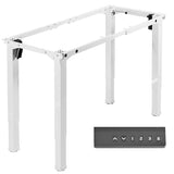 VIVO Electric 4-Leg Dual Motor Standing Desk Frame for Table Tops up to 84 x 43 inches and 220 lbs, Memory Controller Height Adjustment, Frame Only, White, DESK-E4W VIVO