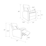 DHP Bobby Pushback Recliner Chair for Living Room, Ergonomic Comfort, Reclining Sofa Chair, Black Faux Leather DHP