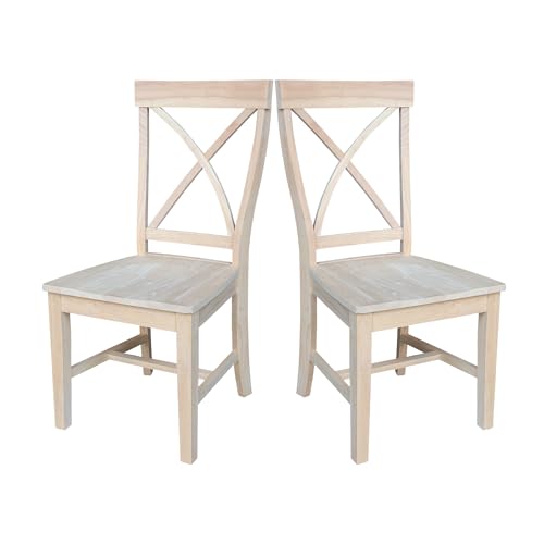 International Concepts Set of Two Creekside X-Back Chairs, Unfinished IC International Concepts