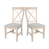 International Concepts Set of Two Creekside X-Back Chairs, Unfinished IC International Concepts