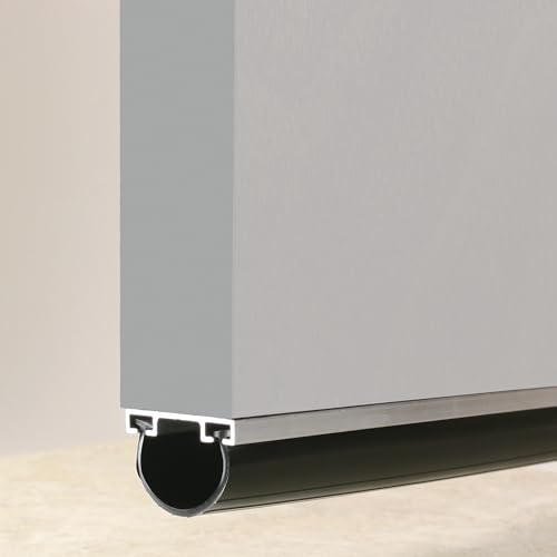 M-D Building Products 87668 18-Feet Universal Aluminum and Rubber Garage Door Bottom, Black M-D Building Products