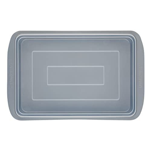 Farberware GoldenBake Bakeware Nonstick Baking Pan/Cake Pan with Lid, Rectangle, Insulated, 9 Inch x 13 Inch - Gray