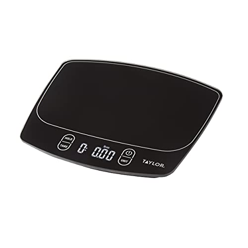 Taylor Waterproof Digital Kitchen Scale, 11 pounds, Black Taylor