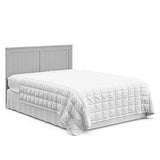 Graco Hadley 5-in-1 Convertible Crib with Drawer (Pebble Gray) – GREENGUARD Gold Certified, Crib with Drawer Combo, Full-Size Nursery Storage Drawer, Converts to Toddler Bed, Daybed Graco