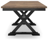 Signature Design by Ashley Wildenauer Dining Extension Table, 78" W x 40" D x 30" H, Black & Dark Brown Signature Design by Ashley