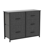 YITAHOME Storage Tower with 5 Drawers - Fabric Dresser, Organizer Unit for Bedroom, Living Room, Closets - Sturdy Steel Frame, Easy Pull Fabric Bins YITAHOME