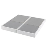 ZINUS No Assembly Metal Box Spring, 7.5 Inch White Mattress Foundation, Sturdy Metal Structure, Split King Zinus