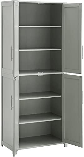 Crosley Furniture Savannah Tall Pantry, Gray - WoodArtSupply