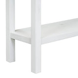 Merax Long Entryway Table with Storage Drawers and Bottom Shelf, 60" Farmhouse Narrow Console Table Sofa Table for Entryway, Antique White Merax
