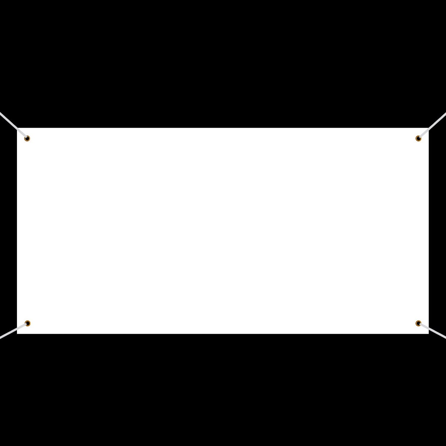 Large Banners and Signs Blank Banner Polyester Oxford Cloth Sublimation Banner with Hanging Rope for Indoor Wall Outdoor Easy Hang Signs DIY Banner Signs for Business Office (White,2 x 4 Feet)