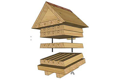 Wildlife World SBH2 Solitary Bee Hive, Wood - WoodArtSupply