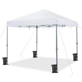Yaheetech 12x12 Pop Up Canopy Easy Set-up Tent, Portable Outdoor Canopy Instant Tent, Commercial Gazebo with Wheeled Carry Bag & 4 Sandbags for Home, Party & Outdoor Activities, White Yaheetech
