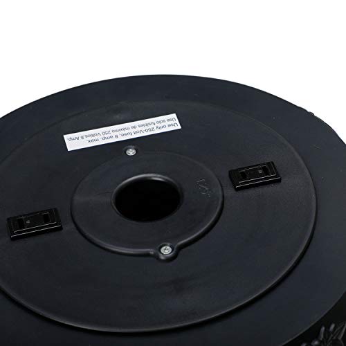 Home Heritage Artificial Christmas Tree Base Rotating Metal Stand for 1 to 1 3/4 Inch Diameter Artificial Christmas Tree Poles, 22 Inch, Black Home Heritage