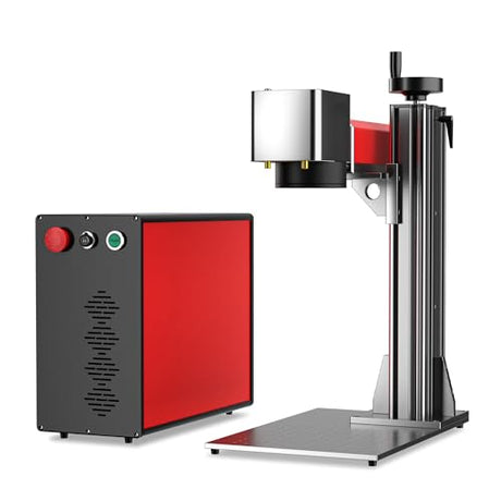 OMTech 30W MOPA Fiber Laser Marking Machine with LightBurn, High-Speed Metal Laser Engraver, 7x7 Inch Work Area, Color Marking for Metal Jewelry, Aluminum, Stainless Steel, and More OMTech