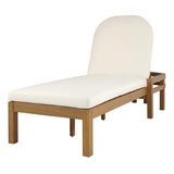 KLMM Outdoor Chaise Lounge Set of 2,Acacia Wood Patio Recliner with Arched Backrest, 5-Position Adjustable Backrest,for Poolside, Backyard, Deck & Lawn (Light Teak-lc)
