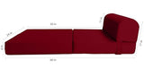 D&D Futon Furniture Sleeper Chair Folding Bed, Studio Sofa Guest Folded Mattress, High Density Foam (70 x 24 x 6, Red) D&D Futon Furniture