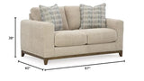 Signature Design by Ashley Parklynn Classic Loveseat for Living Room, Beige Signature Design by Ashley