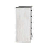 Prepac Dresser for Bedroom, Chest 5 Drawers, 18.5" D x 27.5" W x 43.5" H, Washed White Prepac