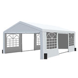 GARTOO 20' x 20' Canopy Party Tent & Carport - Heavy Duty Outdoor Wedding Gazebo with 4 Sand Bags, Event Shelter Canopy for Outdoor Event, Wedding, Birthday Party GARTOO