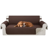 Luxshare Home Reversible Couch Cover for 3 Cushion Couch Sofa Cover Washable for Pet Friendly with Elastic Straps Water Repellent(Sofa, Chocolate/Beige) Luxshare Home