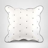 kate spade new york Scalloped Edge Euro Sham, 26" x 26" Decorative Pillow Cover, Single 100% Cotton Cover, Machine Washable, Marshmallow kate spade new york