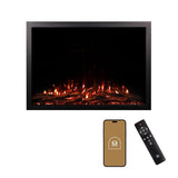 Modern Ember Highmark Traditional 44 Inch Built-in Smart Electric Fireplace Insert | Alexa/WiFi Enabled - Remote Included | Electric Firebox Heater with Multi-Color Flames | 1500W Modern Ember