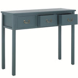 Safavieh Home Collection Cindy Farmhouse Slate Teal 3-Drawer Console Table Safavieh