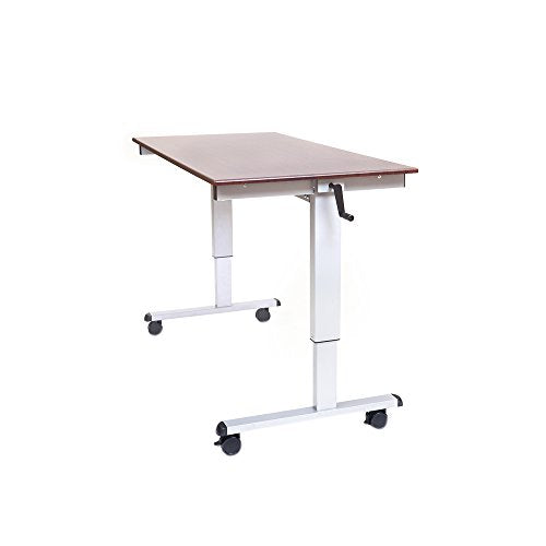 Luxor STANDUP-CF60-DW 60" High Speed Crank Adjustable Stand Up Desk Luxor