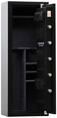 STEELWATER GUN SAFES New Improved E.M.P Proof, 16 Long Gun, 60 MInute Fire Protection, Auto LED LIghting, Dehumidifier, and Door Organizer kit, for Rifles, Pistols, and other valuables. AMEGS5922-EMP