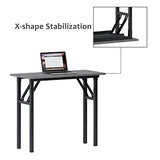 Need Small Desk 31 1/2" No Assembly Foldable Writing Table,Sturdy and Heavy Duty Folding Computer Desks for Small Space/Home Office/Dormitory AC5LB(80 * 40) Need