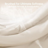 MUXHOMO Beige King Size Comforter Set, All Season Ultra Soft Down Alternative Bedding - 3 Piece Lightweight Bed Set Includes 1 Comforter (104"x90") and 2 Pillow Shams (20"x36") MUXHOMO