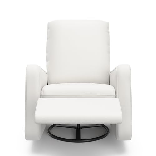 Graco Teddi Power Recliner Swivel Glider (Ivory Basketweave) – Electronic Power Recline, USB-A & USB-C Charger, Premium Cushioning & Comfort Graco