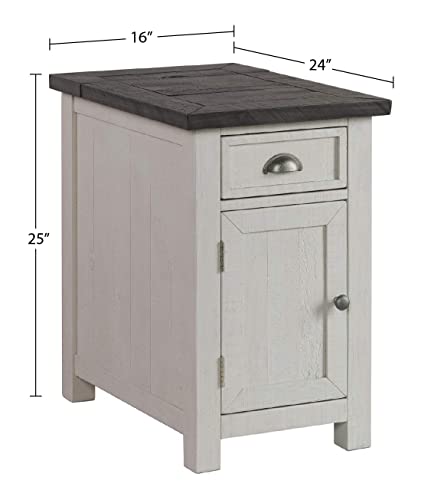 Martin Svensson Home Montery Chairside Table, White with Grey Top Martin Svensson Home