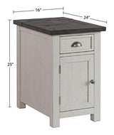 Martin Svensson Home Montery Chairside Table, White with Grey Top Martin Svensson Home