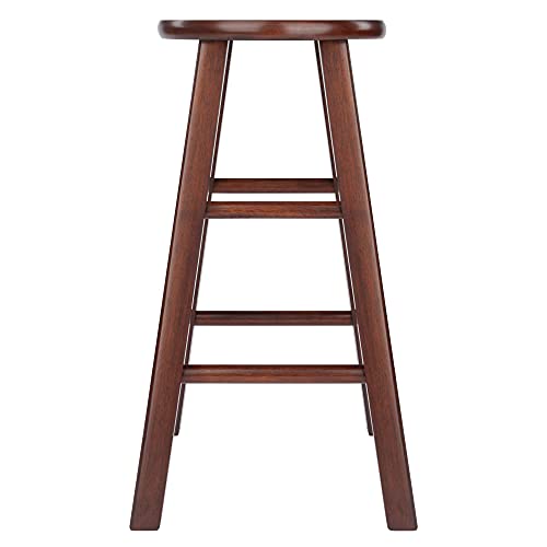 Winsome Wood Element Counter Stools, 2-Pc Set, Walnut, 24 - WoodArtSupply