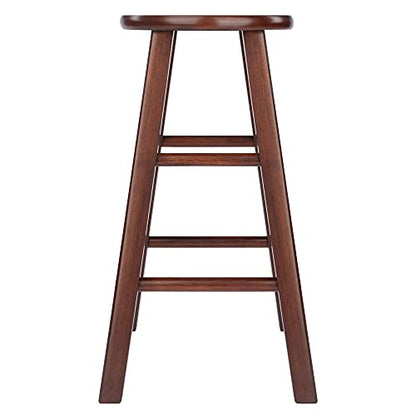 Winsome Wood Element Counter Stools, 2-Pc Set, Walnut, 24 - WoodArtSupply