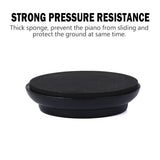 FameFame Solid Wood Piano Caster Piano Leg Floor Protectors, 3-Pack Grand Piano Caster Cups with Non-Slip & Anti-Noise Foam (Black) FameFame