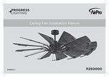 Progress Lighting P250000-129 Springer Collection DC Motor Windmill Farmhouse, 60-Inch, 12-Blade Ceiling Fan, Architectural Bronze Progress Lighting