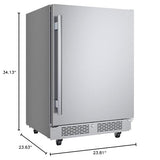 Avallon AFR242SSODRH 24 Inch Wide 5.66 Cu. Ft. Built-In Compact Outdoor Refrigerator with Right Hinge Avallon