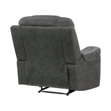 Lexicon Manual Recliner Chair, Home Theater Seating Recliner Armchair, Polished Microfiber Wall Hugger Manual Reclining Sofa Chair for Living Room/Office/Apartment, Dark Gray Lexicon
