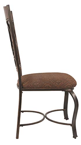 Signature Design by Ashley Glambrey Old World Dining Chair with Cushion, 4 Count,, Brown - WoodArtSupply