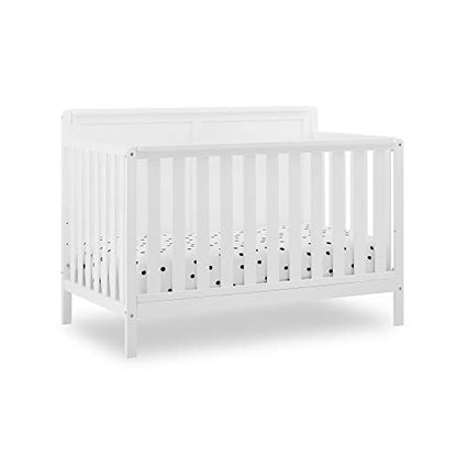 Delta Children Hartley 6-in-1 Convertible Crib, Bianca White - WoodArtSupply