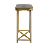 Armen Living LCDUCNCC Dua Grey Concrete Console Table with Antique Brass Armen Living