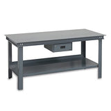 Durham Steel Super Heavy Duty Workbench with Drawer, HWB-3672-177D-95, 14000 lbs Capacity, 36" Length x 72" Width x 34" Height Durham