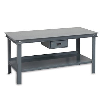 Durham Steel Super Heavy Duty Workbench with Drawer, HWB-3672-177D-95, 14000 lbs Capacity, 36" Length x 72" Width x 34" Height - WoodArtSupply