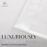 Danjor Linens Twin Bunk Bed Sheets w/ 2 Pillowcases, Lightweight Brushed Microfiber Deep Pockets, 4 Piece Fitted Bedding Sets, White Danjor Linens